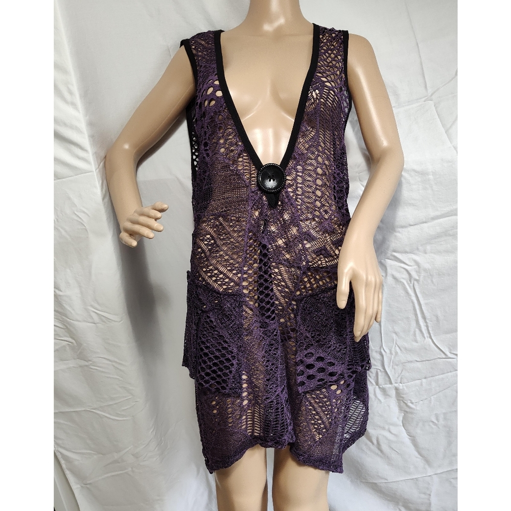 Creation, Lacy purple vest, top layer new with tags, XXL.
